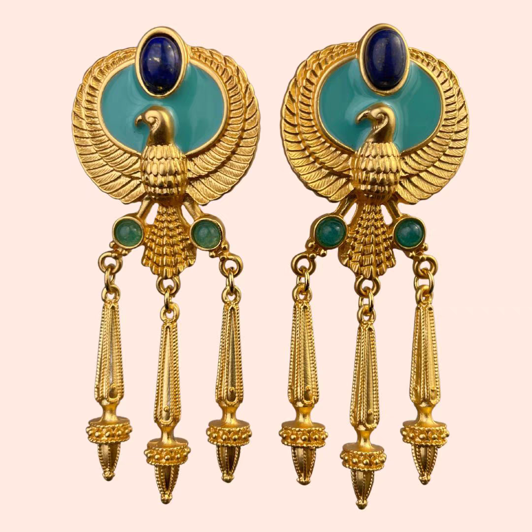 Egypt Cleopatra vintage style long earrings
