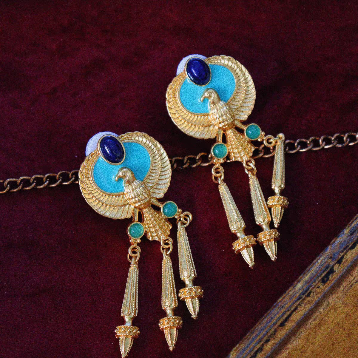 Egypt Cleopatra vintage style long earrings